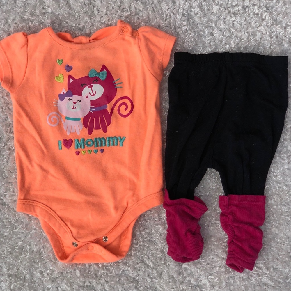6/9 month onesies shirt and leggings